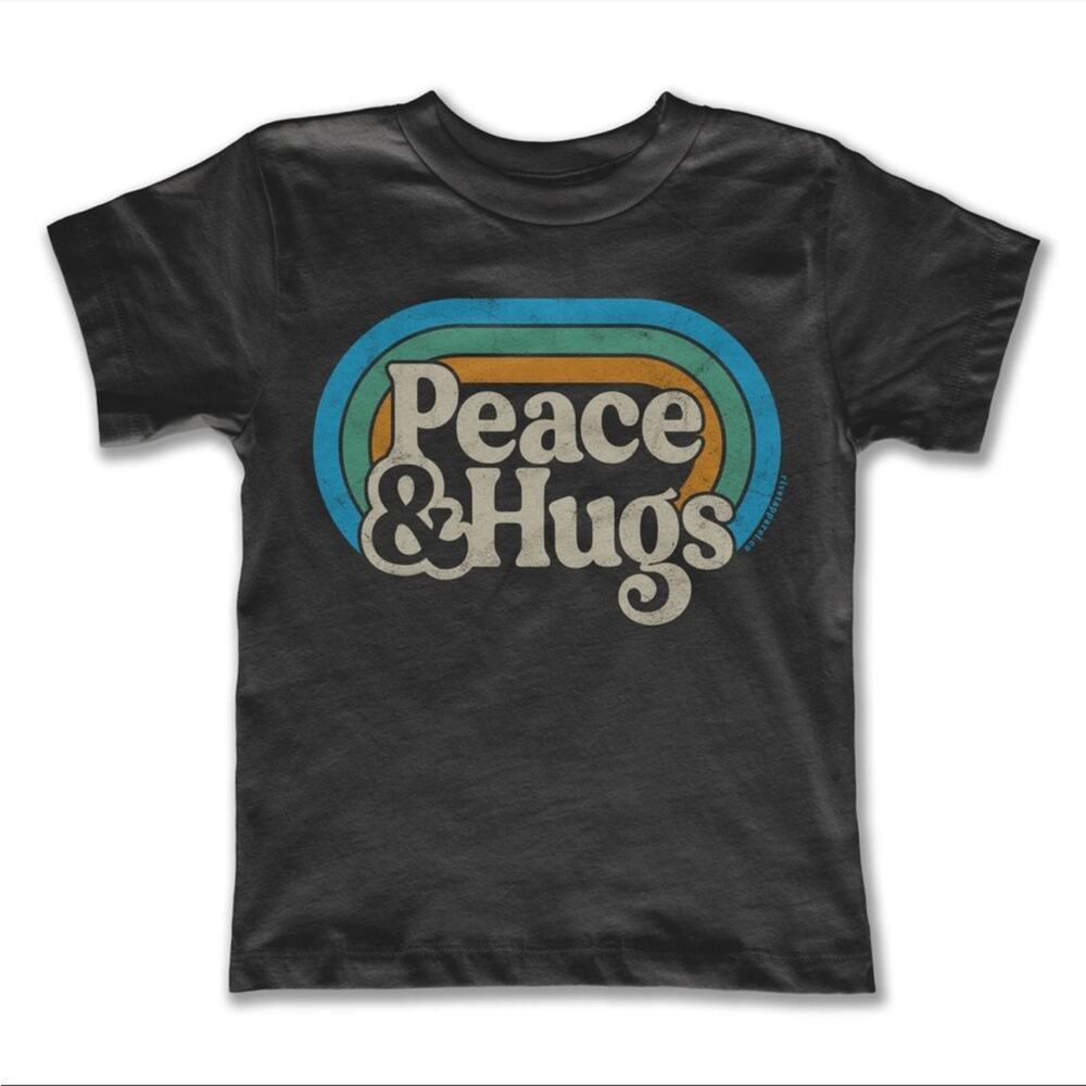 RIVET APPAREL CO. • Unisex Peace & Hugs Tee, Small (6-8) - NWT
